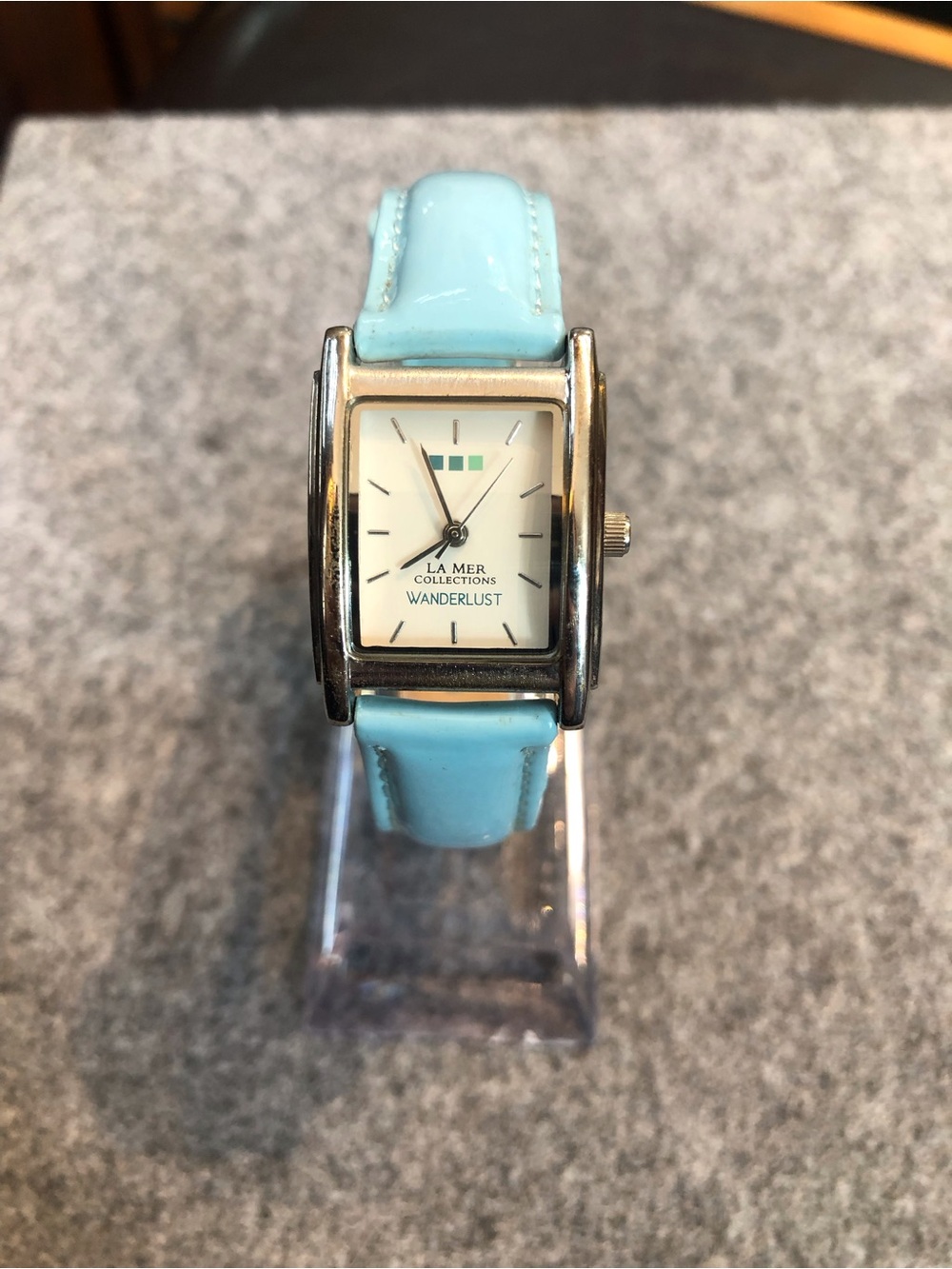 La Mer Collections Wanderlust Women's Light Blue Leather Strap Watch